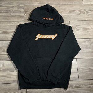 Stoney Hunt Club Men's Black Hoodie with Orange Logo